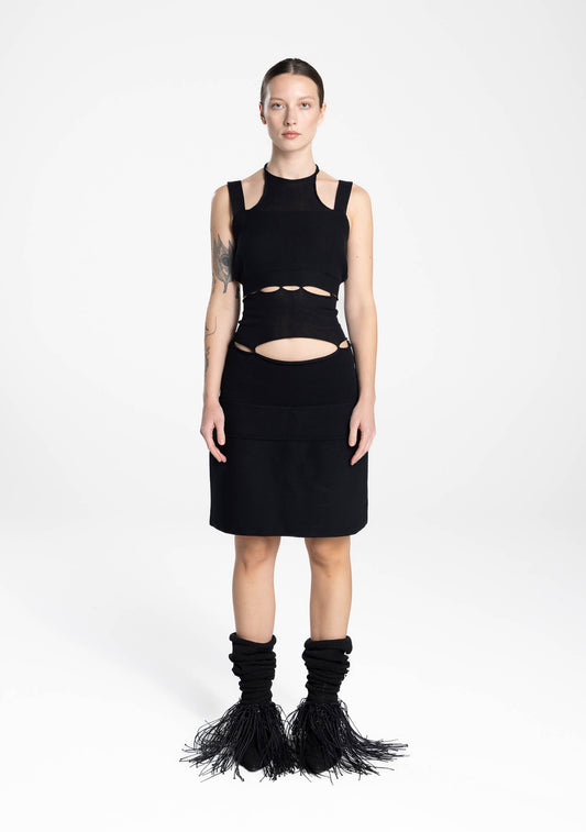 chopta -cotton - dress -  black