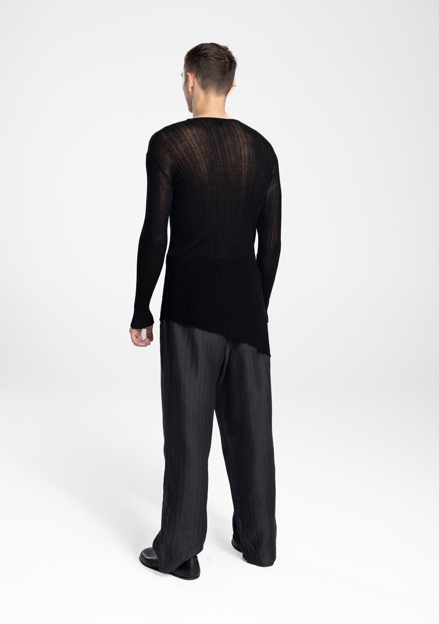 Morra - cotton - pullover - black - back