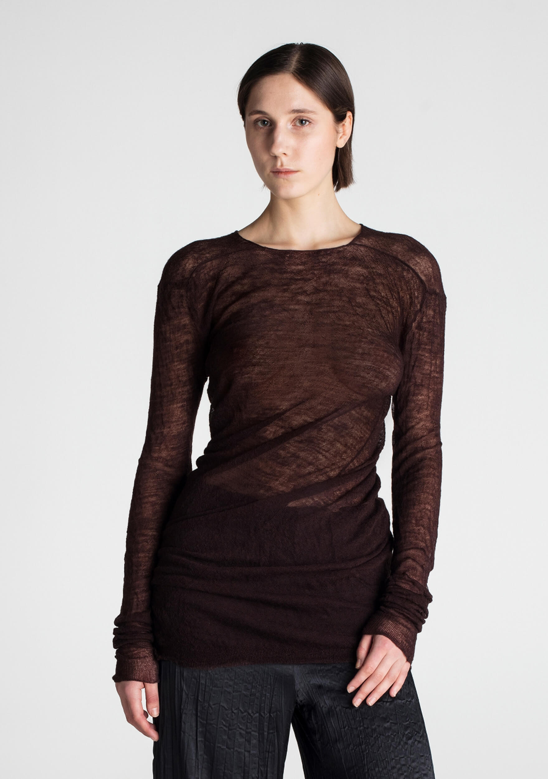 second skin -wool-jumper-brown