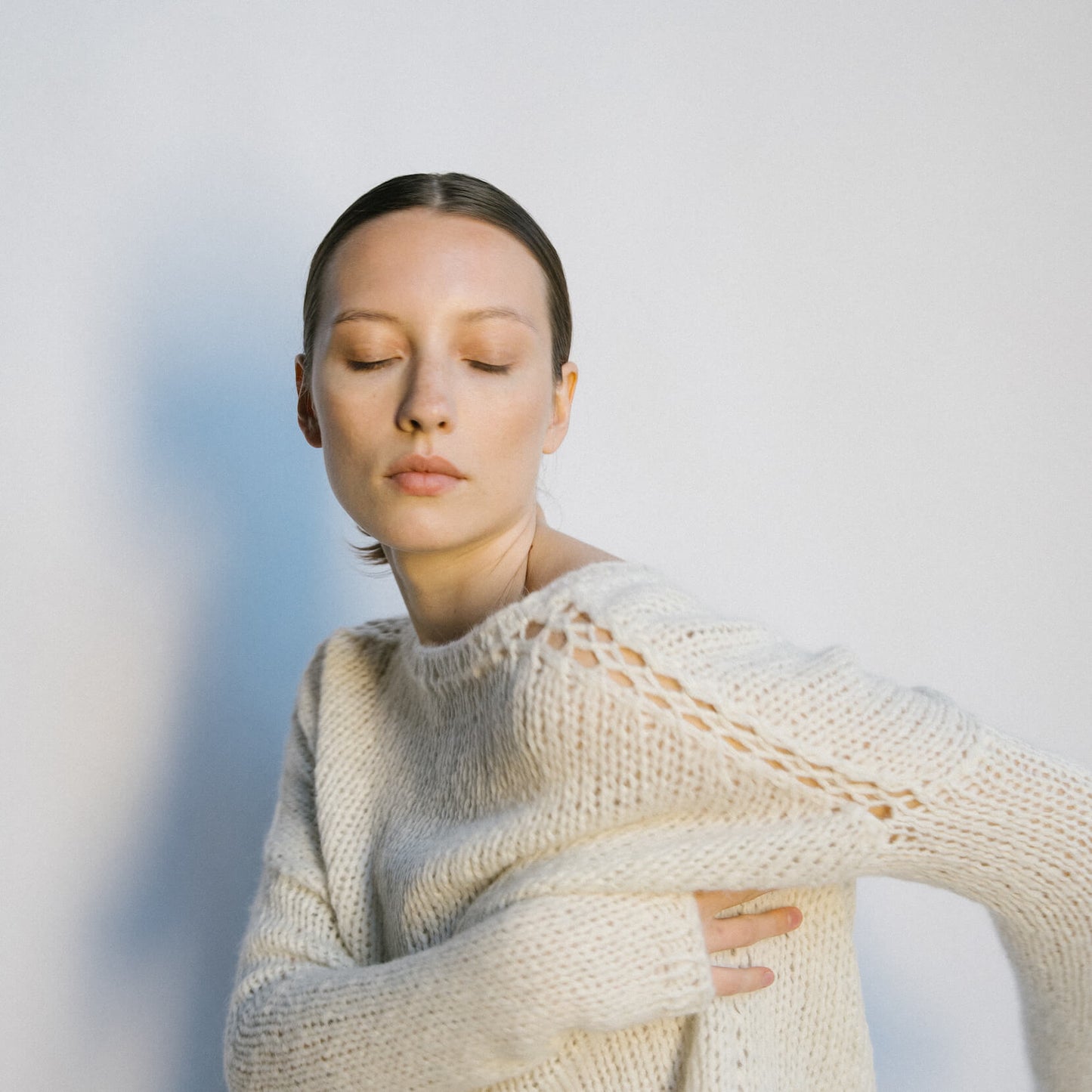 monza winter -alpaca-pullover - white-detail